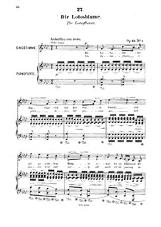 Sechs Lieder, Op.25: Nr.1 Die Lotosblume by Robert Franz