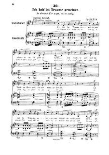 Sechs Lieder, Op.25: Nr.3 Ich hab' im Traume geweinet by Robert Franz