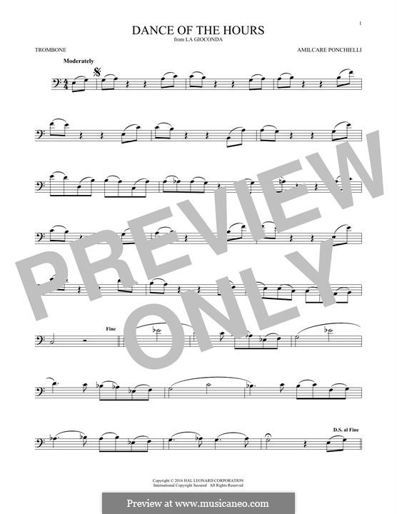 Dance of the Hours: For trombone by Amilcare Ponchielli