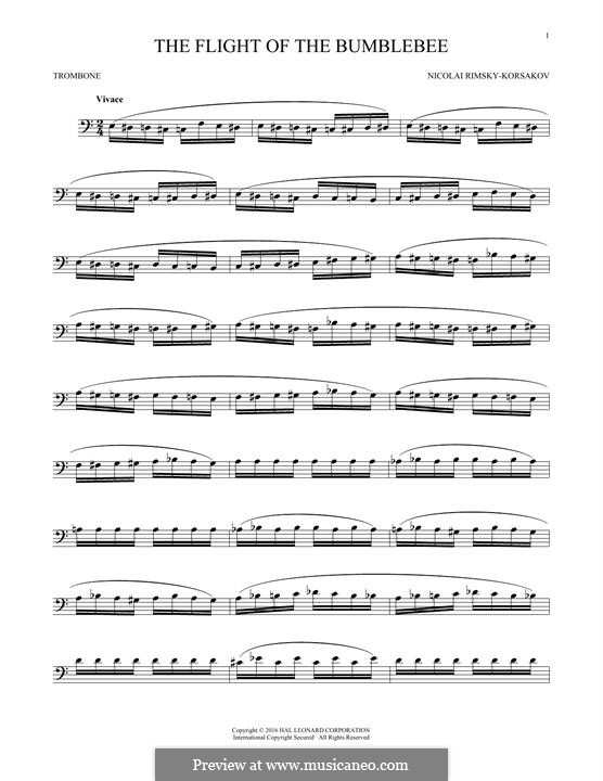 Hummelflug: For trombone by Nikolai Rimsky-Korsakov