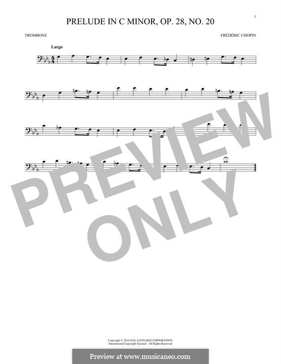 Nr.20 in c-Moll: For trombone by Frédéric Chopin