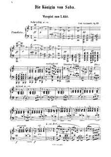 Die Königin von Saba, Op.27: Ouvertüre, für Klavier by Karl Goldmark