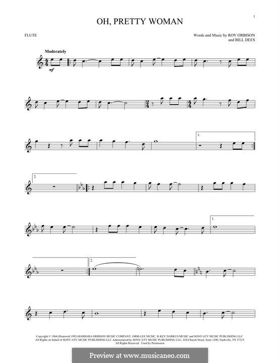 Oh, Pretty Woman: Für Flöte by Bill Dees, Roy Orbison