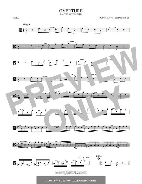 No.1 Miniature Overture : For viola by Pjotr Tschaikowski