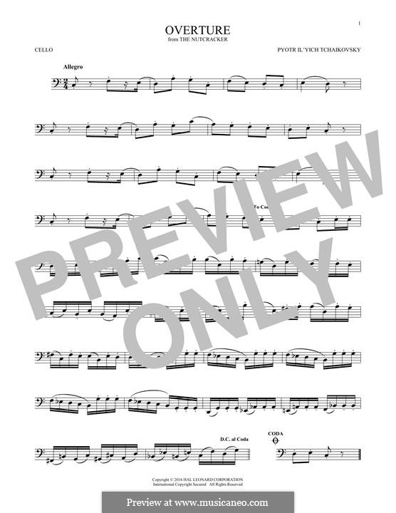 No.1 Miniature Overture : Für Cello by Pjotr Tschaikowski