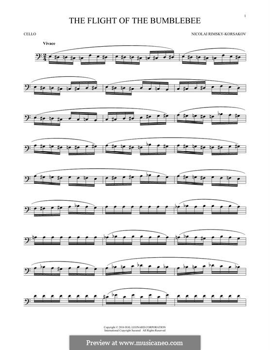 Hummelflug: Für Cello by Nikolai Rimsky-Korsakov