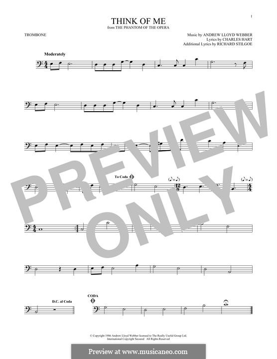 Think of Me: For trombone by Andrew Lloyd Webber