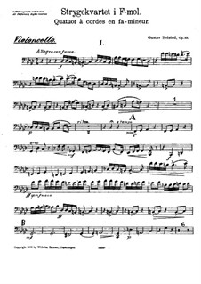 Streichquartett in f-Moll, Op.33: Cellostimme by Gustav Helsted