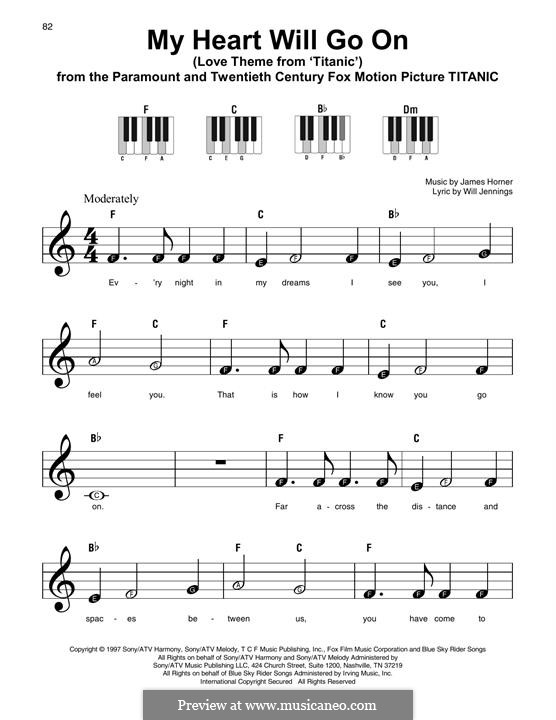 Piano version: Big notes by James Horner