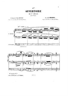 Orgelwerke. Erste Sammlung: Heft III, Offertorium Nr.3, Op.4 by Jules Grison