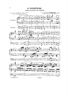 Orgelwerke. Erste Sammlung: Heft V, Offertorium Nr.2 Pour la Féte de Pàques, Op.20 by Jules Grison
