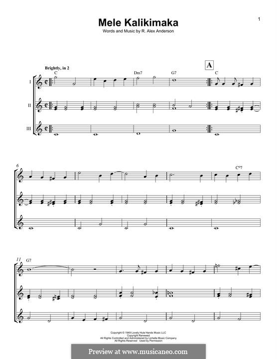 Mele Kalikimaka: Für Ukulele by Robert Alexander Anderson