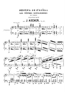 Die sizilianische Vesper: Chor. Bearbeitung für Klavier by Giuseppe Verdi