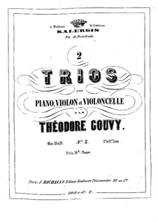 Klaviertrio Nr.3 in B-Dur, Op.19: Vollpartitur by Louis Théodore Gouvy