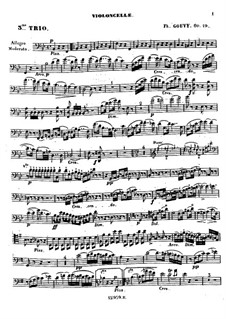 Klaviertrio Nr.3 in B-Dur, Op.19: Cellostimme by Louis Théodore Gouvy