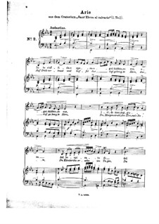 Sant' Elena al calvario: In te s'affida e spera. Arrangement for voice and piano by Johann Adolph Hasse