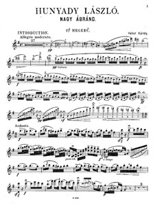 Hunyady László (Grand Fantasia): Violinstimme I by Károly Huber