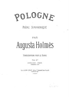 Pologne. Sinfonische Poem: Bearbeitung für Klavier by Augusta Mary Anne Holmès