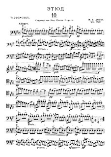 Einundzwanzig Etüden für Cello: Etüde Nr.10 in A-Dur by Jean-Louis Duport