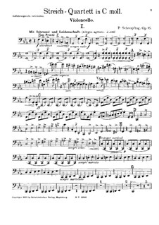 Streichquartett in c-Moll, Op.16: Cellostimme by Paul Scheinpflug