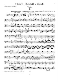 Streichquartett in c-Moll, Op.16: Violastimme by Paul Scheinpflug
