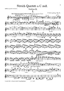 Streichquartett in c-Moll, Op.16: Violinstimme II by Paul Scheinpflug