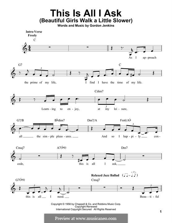 This is all i ask beautiful girls walk a little slower von g jenkins