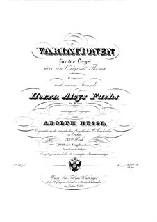 Variationen über ein Original Thema, Op.34: Variationen über ein Original Thema by Adolf Friedrich Hesse