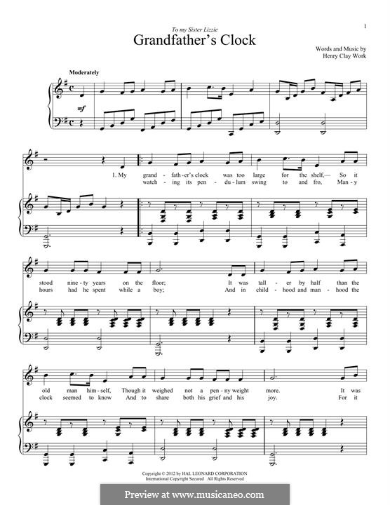 Grandfather's Clock: Für Stimme und Klavier by Henry Clay Work