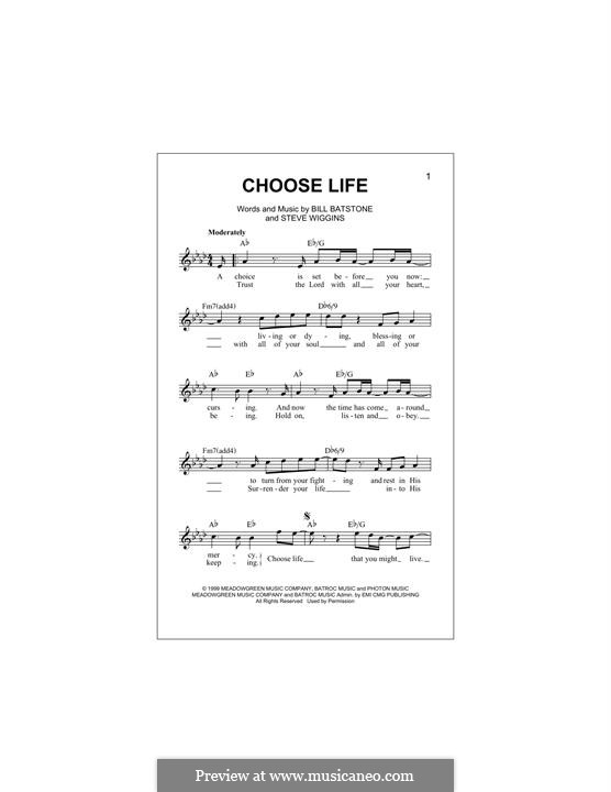 Choose Life (Big Tent Revival) von B. Batstone, S. Wiggins auf MusicaNeo