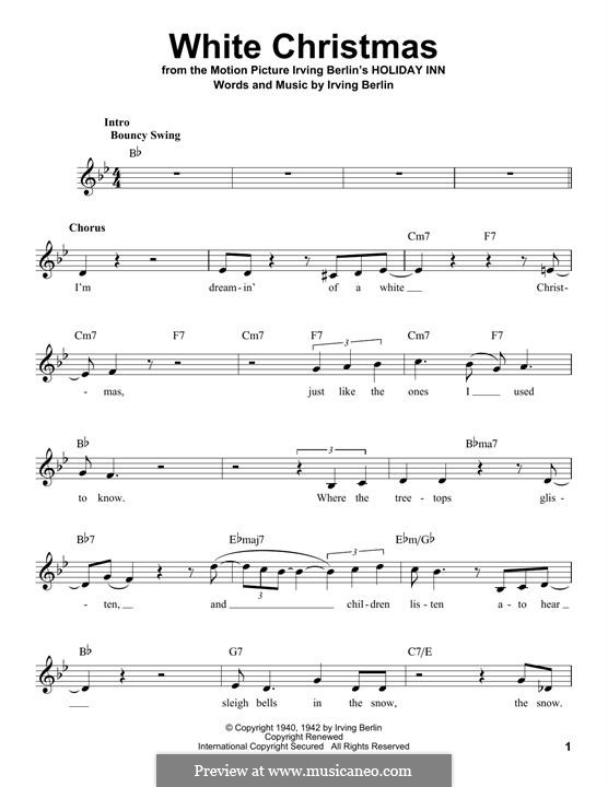 Vocal version: Melodische Linie by Irving Berlin