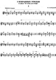 Five Selected Etudes and Adagio: Etuden und Adagio by Felix Horetzky