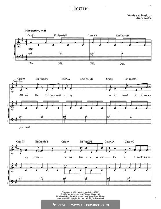 Home: Für Stimme und Klavier by Maury Yeston