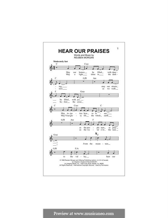 Hear Our Praises: Melodische Linie by Reuben Morgan