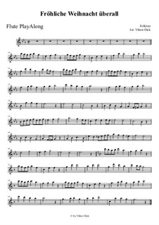 Fröhliche Weihnacht überall: Für Flöte by folklore
