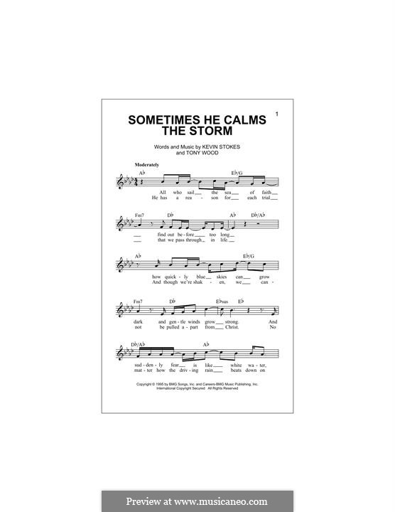 Sometimes He Calms the Storm: Melodische Linie by Kevin Stokes, Tony Wood