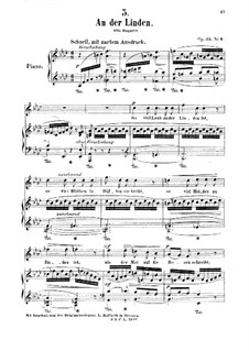 Sechs Lieder: Nr.4 An der Linden by Adolf Jensen
