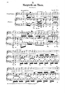 Sechs Lieder: Nr.5 Margreth am Thore by Adolf Jensen