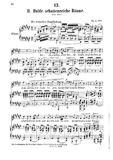 Sieben Lieder, Op.4: Nr.1 Holde, schattenreiche Bäume by Adolf Jensen