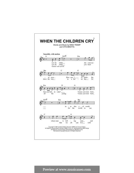 When the Children Cry (White Lion): Melodische Linie by Mike Tramp, Vito Bratta