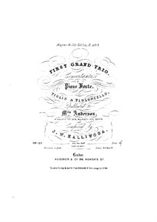 Klaviertrio Nr.1, Op.121: Vollpartitur by Johann Kalliwoda