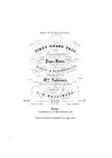 Klaviertrio Nr.1, Op.121: Violinstimme by Johann Kalliwoda
