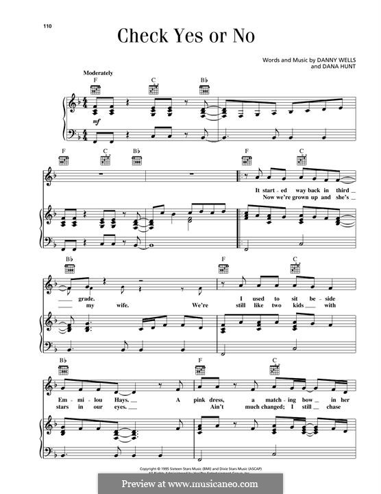 Check Yes Or No George Strait Von D Wells D Hunt Noten Auf MusicaNeo Check yes or no george strait von d wells d hunt noten auf musicaneo