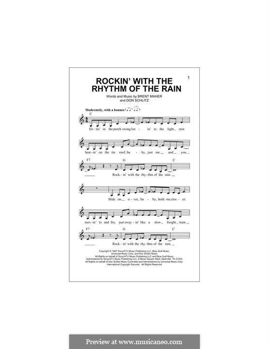 Rockin' with the Rhythm of the Rain (The Judds): Melodische Linie by Brent Maher, Don Schlitz