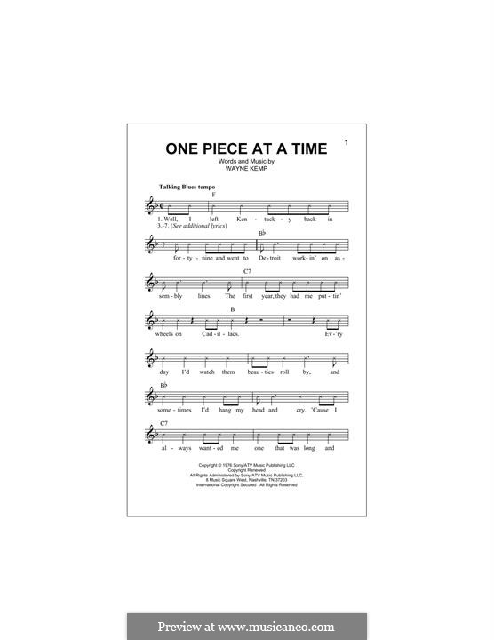 One Piece at a Time von W. Kemp Noten auf MusicaNeo