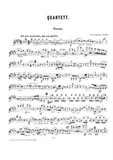 Klavierquartett Nr.2 in Es-Dur, Op.44: Violinstimme by Friedrich Kiel