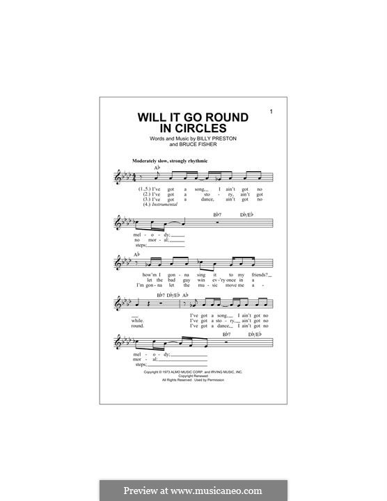 Will It Go Round in Circles (Billy Preston): Melodische Linie by Bruce Fisher