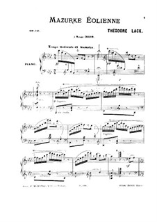 Mazurke éolienne, Op.149: Mazurke éolienne by Theodore Lack