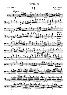 Einundzwanzig Etüden für Cello: Etüde Nr.21 in Des-Dur by Jean-Louis Duport