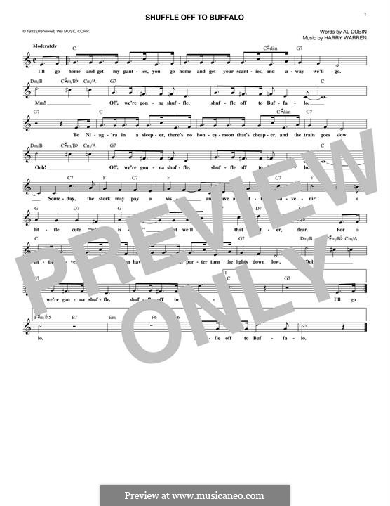 Shuffle Off to Buffalo: Melodische Linie by Harry Warren
